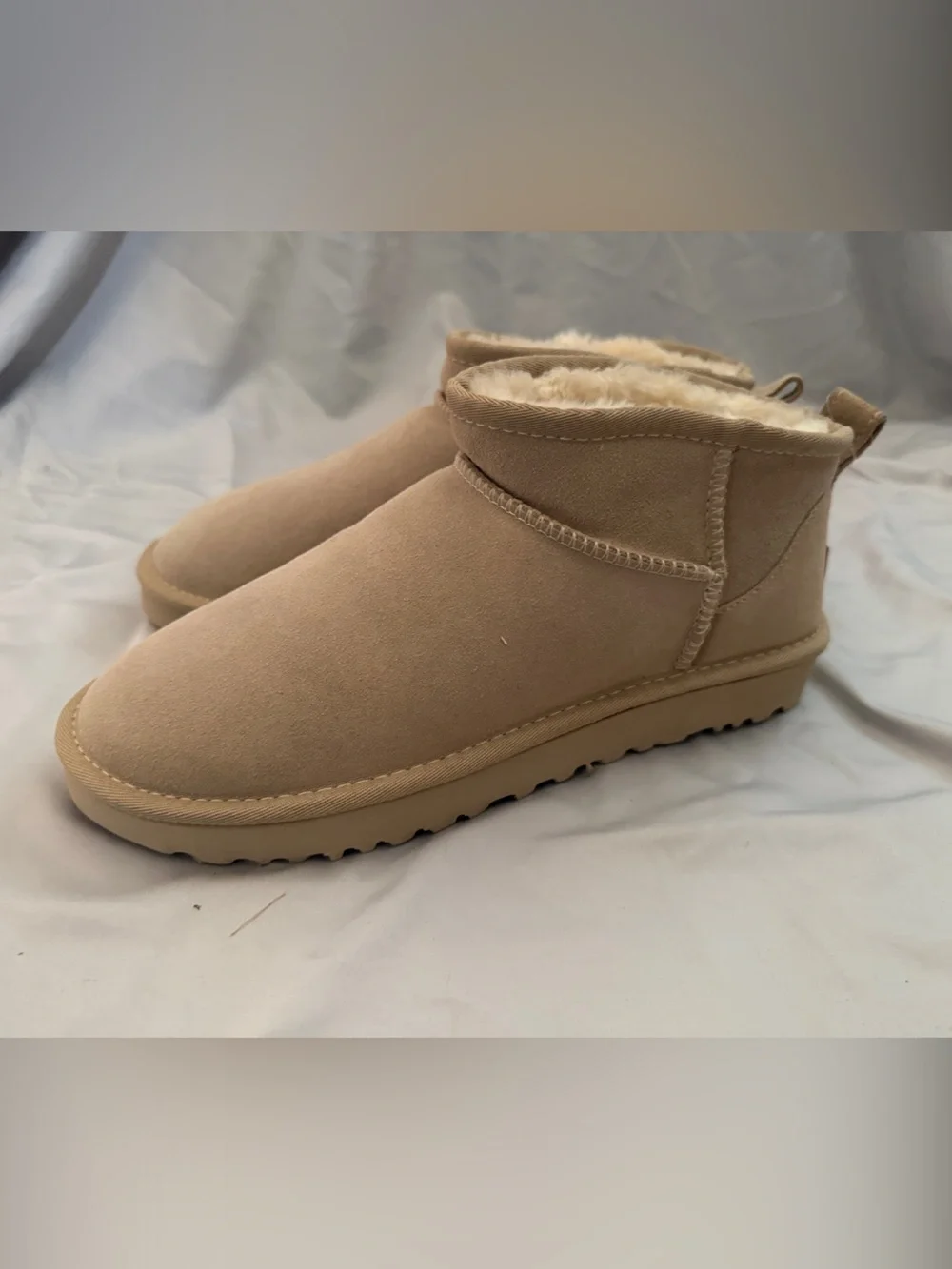 UGG Short Suede Boots in Sand
